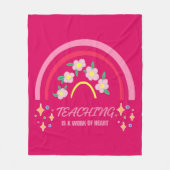 Rainbow Teaching ist ein Werk des Herzens Fleecedecke (Vorderseite)