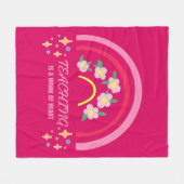 Rainbow Teaching ist ein Werk des Herzens Fleecedecke (Vorderseite (Horizontal))