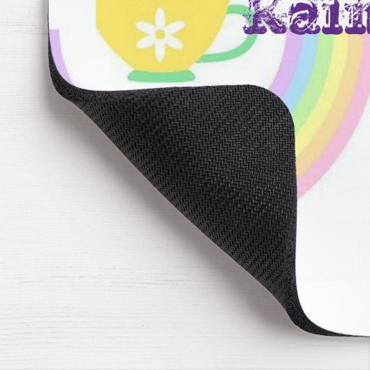 Rainbow Teacup Mouse Pad! Mousepad (Ecke)
