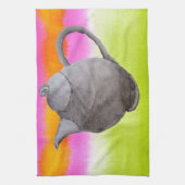 Rainbow Teapot arty tea party Küchentuch (Vertikal)