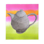 Rainbow Teapot arty tea party Notizblock (Vorderseite)