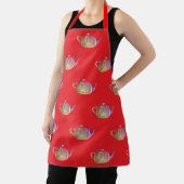 Rainbow Teapot Repeat Housewarming Shower Gift Red Schürze (InSitu)