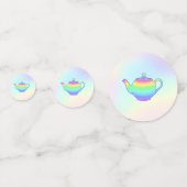 Rainbow Teapot Tee Party Konfetti (Rückseiten)