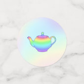 Rainbow Teapot Tee Party Konfetti (Klein Vorderseite)