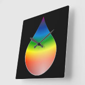 RAINBOW-TEARDROP QUADRATISCHE WANDUHR (Winkel)