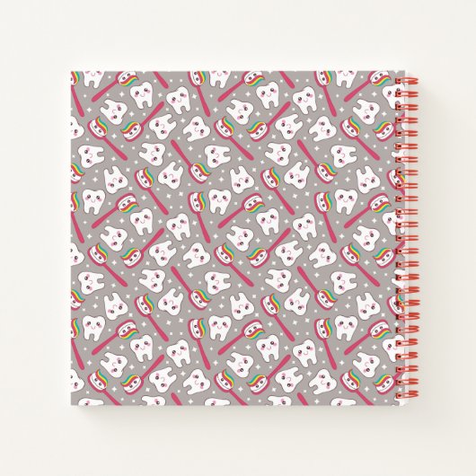 Rainbow Teeth Pattern Notizblock (Rückseite)