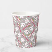Rainbow Teeth Pattern Pappbecher (Links)