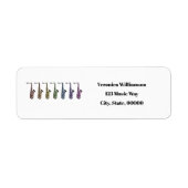 Rainbow Tenor Saxophone Personalize Return Address (Vorne)