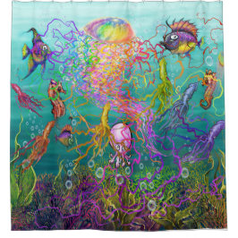 Rainbow Tentacles Duschvorhang