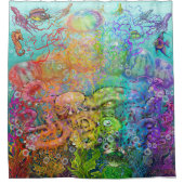 Rainbow Tentacles Duschvorhang (Vorderseite)
