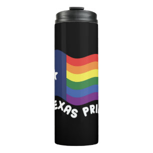 Rainbow Texas Flag Design für stolze LGBT+ Texan Thermosbecher