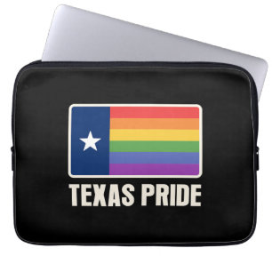Rainbow Texas Flag Design für stolze LGBT+ Texaner Laptopschutzhülle
