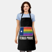 Rainbow Texas Flag Design für stolze LGBT+ Texaner Schürze (Getragen)