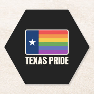 Rainbow Texas Flag Design für stolze LGBT+ Texaner Untersetzer