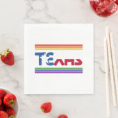 Rainbow Texas Flag Design für stolze LGBT+ Texans Serviette (Beispiel)