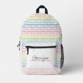 Rainbow Texas, Texas, Texas Bedruckter Rucksack (Vorderseite)