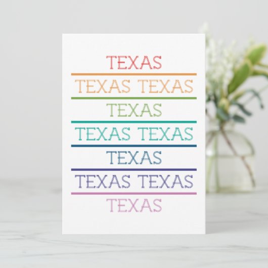 Rainbow Texas, Texas, Texas Dankeskarte (Stehend Vorderseite)