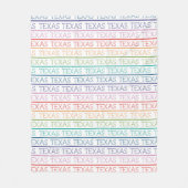 Rainbow Texas, Texas, Texas Fleecedecke (Vorderseite)