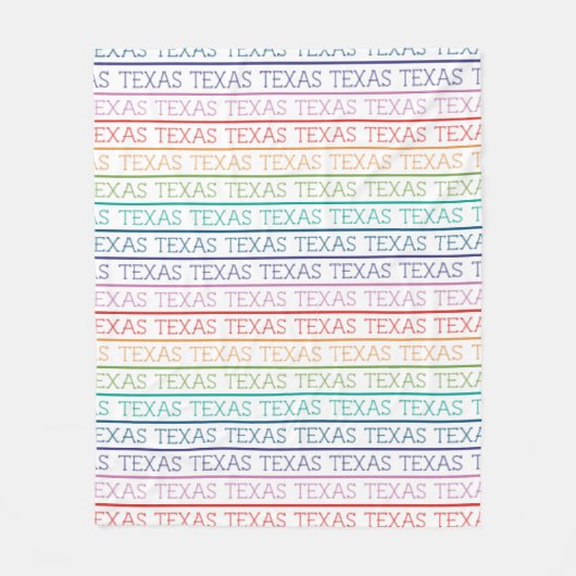 Rainbow Texas, Texas, Texas Fleecedecke (Vorderseite)