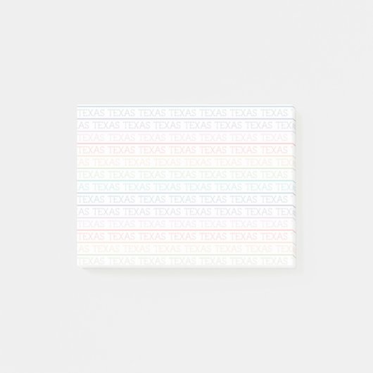 Rainbow Texas, Texas, Texas Post-it Klebezettel (Vorderseite)