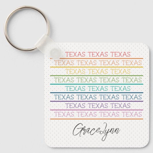 Rainbow Texas, Texas, Texas, Schlüsselanhänger Tex (Vorderseite)