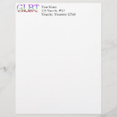 Rainbow-Text Briefbogen (Vorderseite)