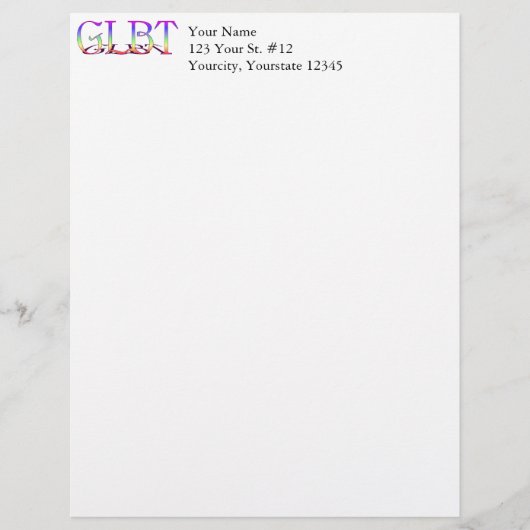 Rainbow-Text Briefbogen (Vorderseite)