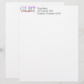 Rainbow-Text Briefbogen (Vorne/Hinten)