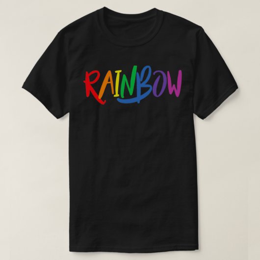 RAINBOW Text Design for Girls Boys Kids T-Shirt (Design vorne)