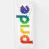 Rainbow Text Gay Pride Banner (Vertikal)