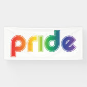Rainbow Text Gay Pride Banner (Horizontal)