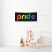 Rainbow Text Gay Pride Banner (Insitu)
