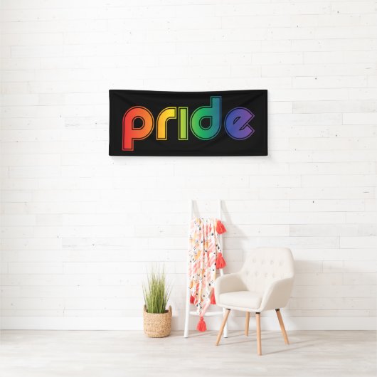 Rainbow Text Gay Pride Banner (Insitu)