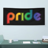 Rainbow Text Gay Pride Banner (Messe)
