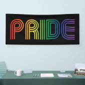 Rainbow Text Gay Pride Banner (Messe)
