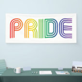 Rainbow Text Gay Pride Banner (Messe)