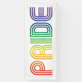 Rainbow Text Gay Pride Banner (Vertikal)