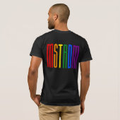 Rainbow Text LGBTQ Amsterdam Gay Pride LGBT T-Shirt (Schwarz voll)
