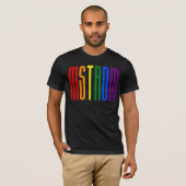 Rainbow Text LGBTQ Amsterdam Gay Pride LGBT T-Shirt (Vorne ganz)