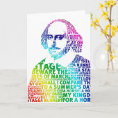 Rainbow text Shakespeare Karte (Gelbe Blume)