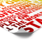 Rainbow-Text-Shakespeare Poster (Ecke)