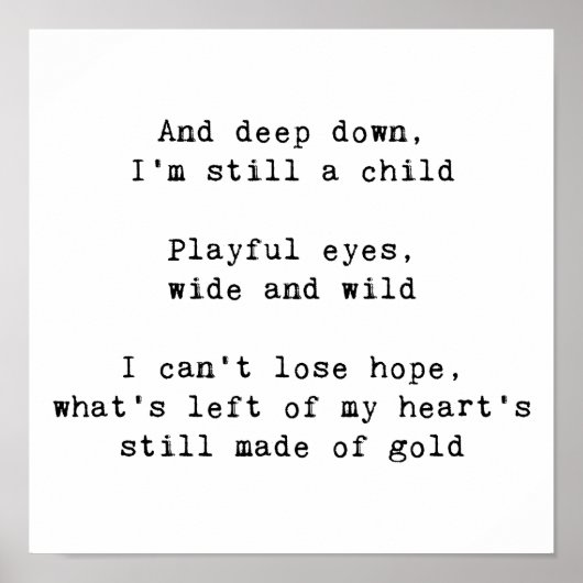 Rainbow-Texte Poster (Vorne)