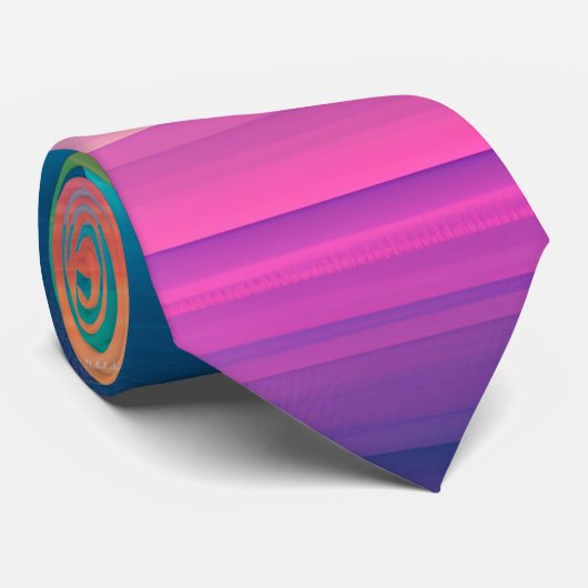 Rainbow Textur Linie Muster Krawatte (Gerollt)