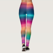 Rainbow Textur Linie Muster Leggings (Rückseite)