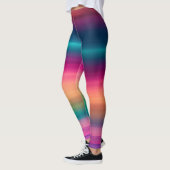 Rainbow Textur Linie Muster Leggings (Links)