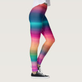 Rainbow Textur Linie Muster Leggings (Rechts)