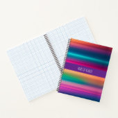 Rainbow Textur Linie Muster Notizblock (Innenseite)