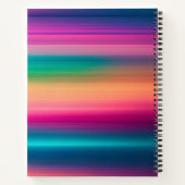 Rainbow Textur Linie Muster Notizblock (Rückseite)