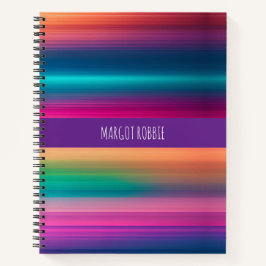 Rainbow Textur Linie Muster Notizblock