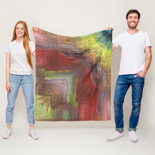 Rainbow Textural Abstrakt Fleecedecke (Beispiel)